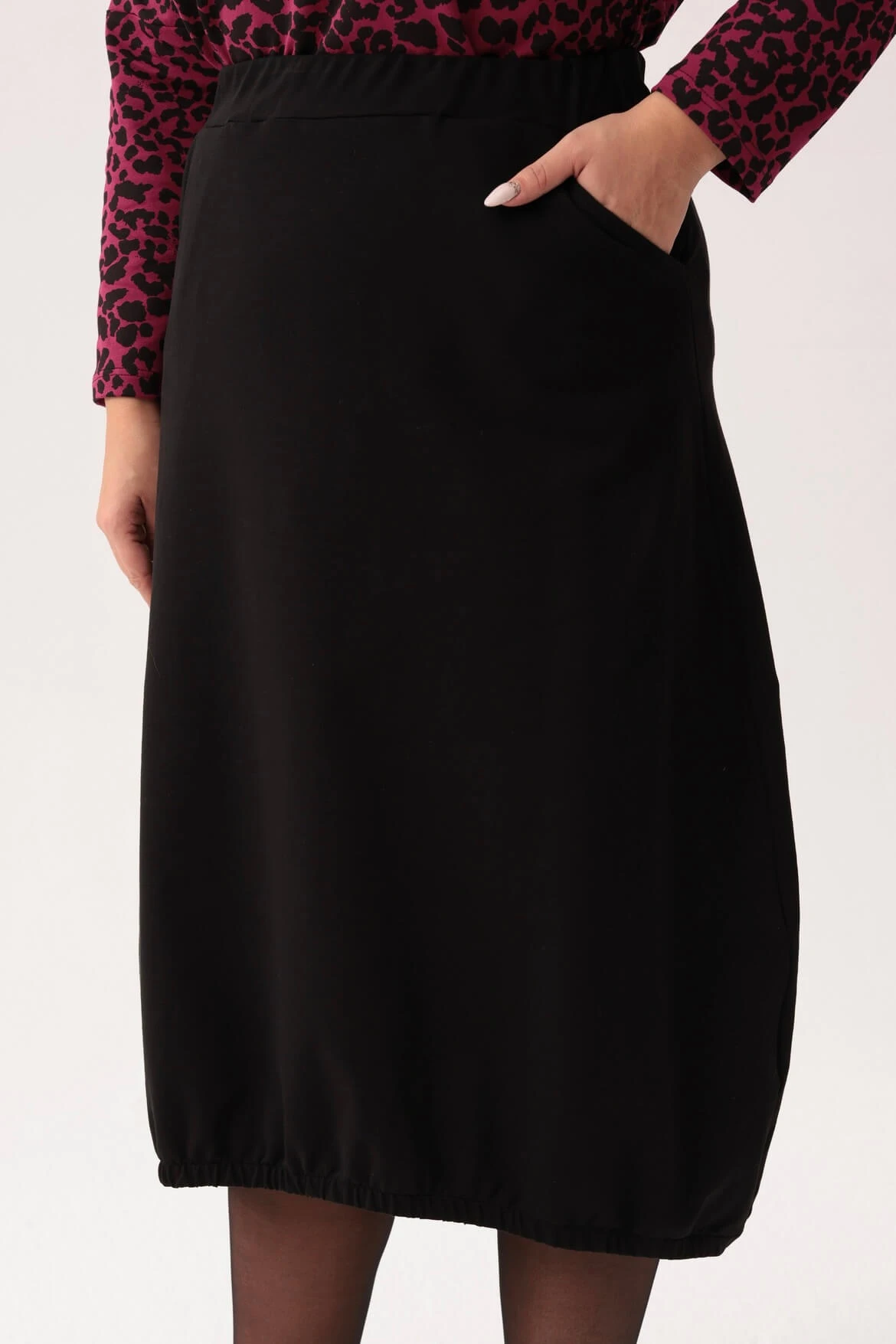 Czarna dresowa spódnica Karina PLUS SIZE XXL