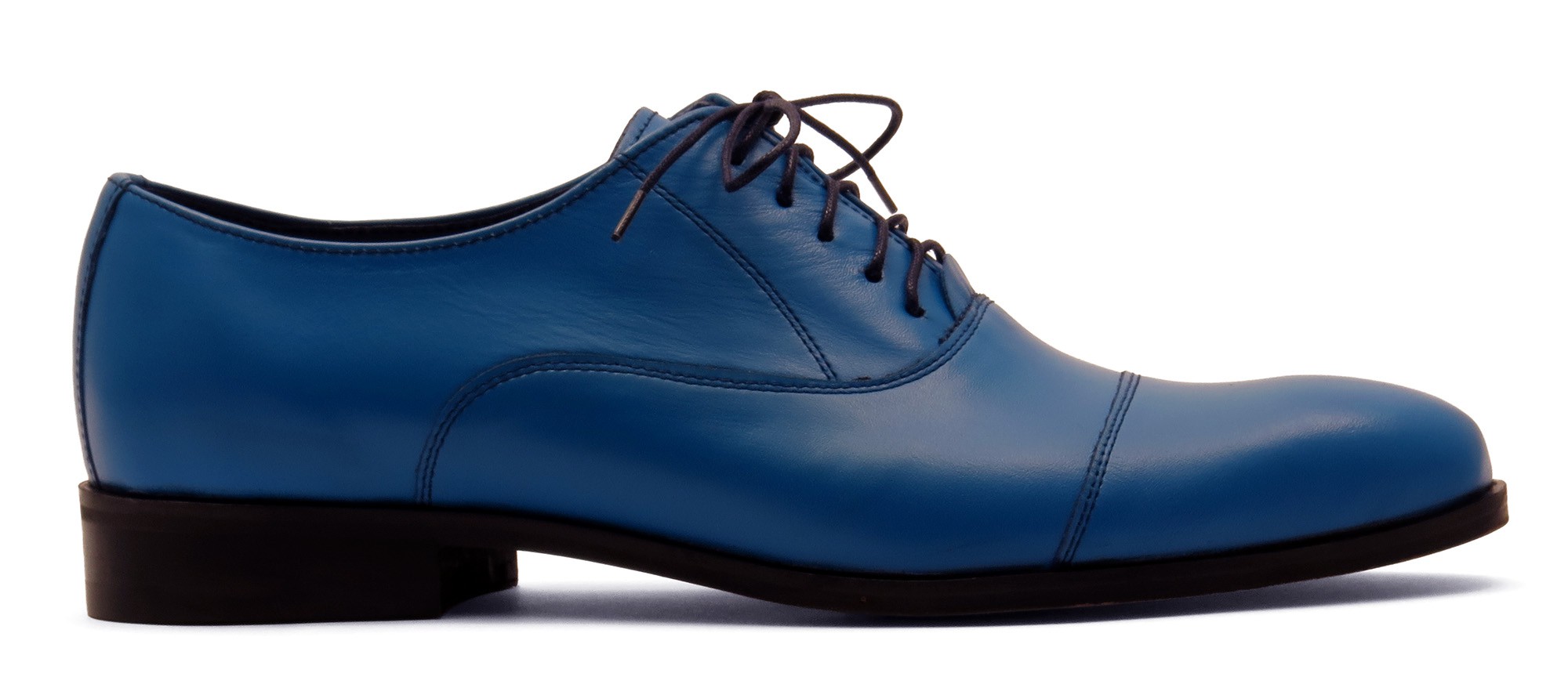 Niebieskie eleganckie buty męskie Wiedenki - oxfordy Modini T232