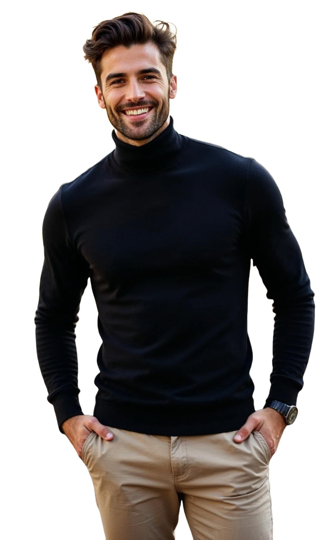 Czarny golf męski Modini SW71