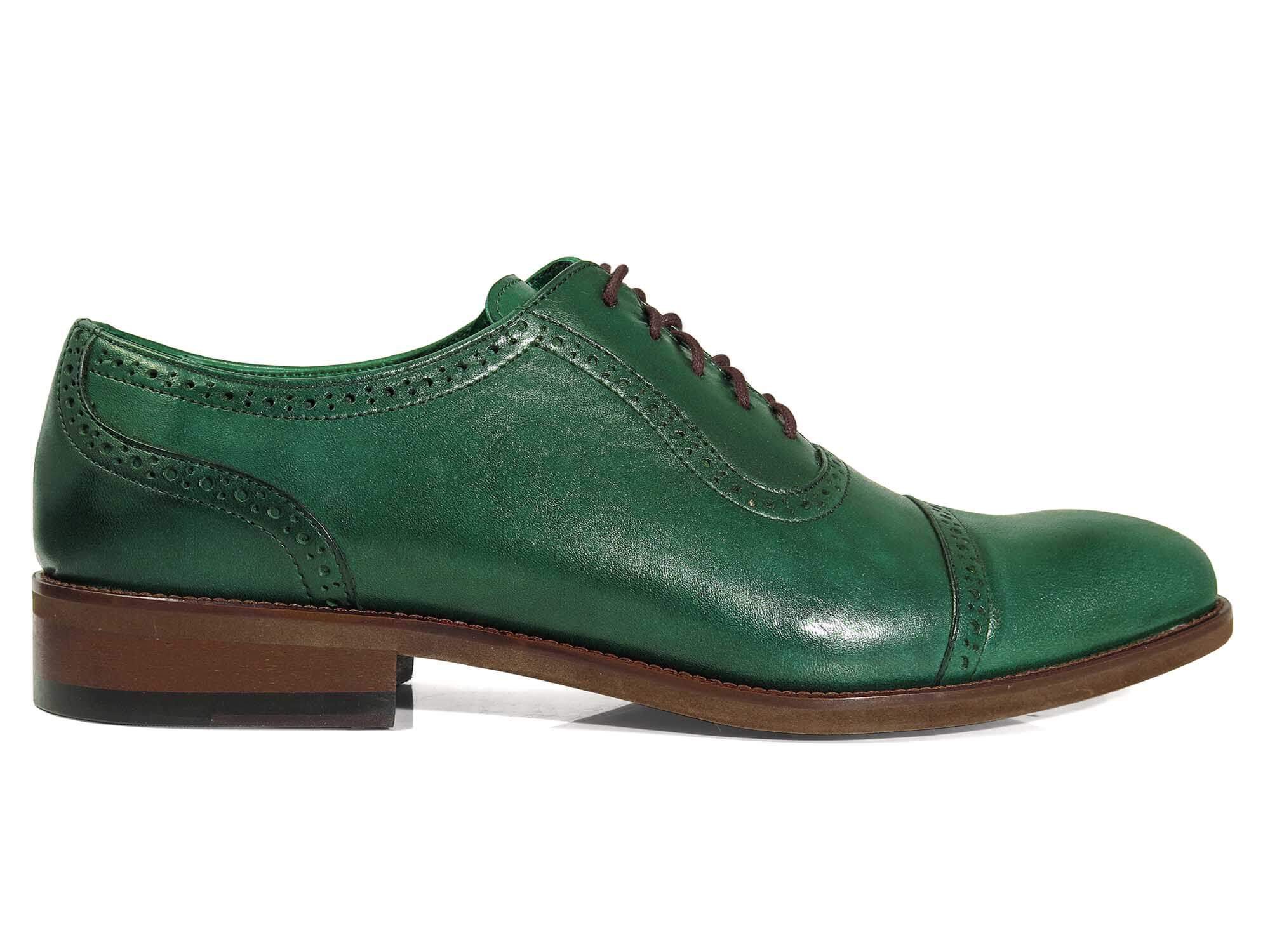 Zielone eleganckie buty męskie Brogsy Modini T142