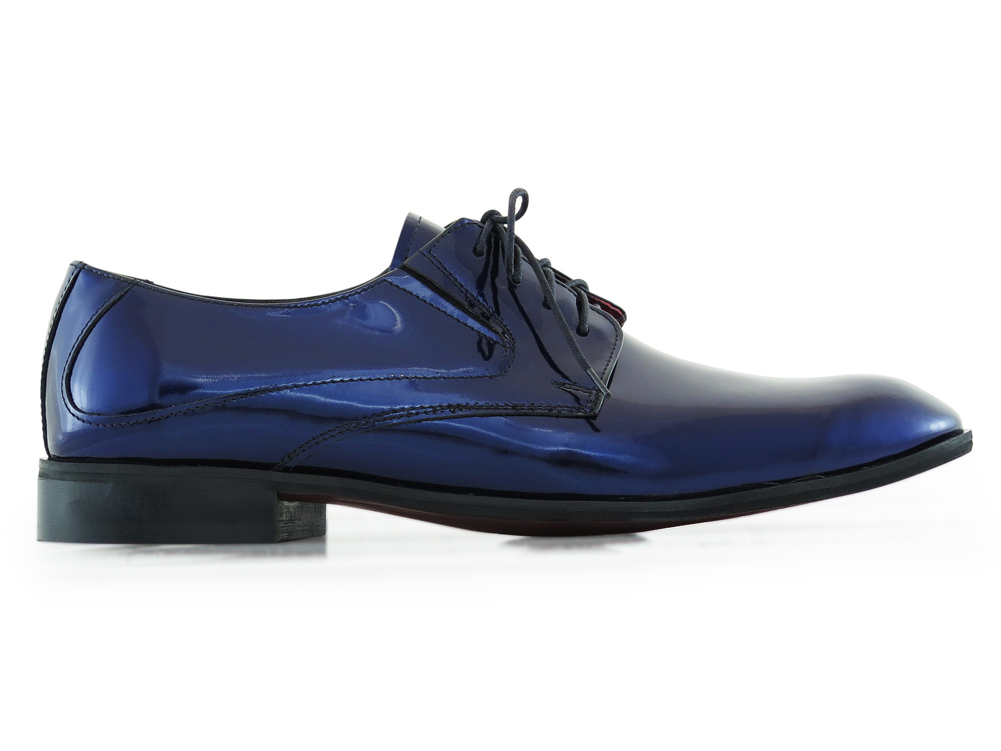 Granatowe / niebieskie lakierki męskie T20