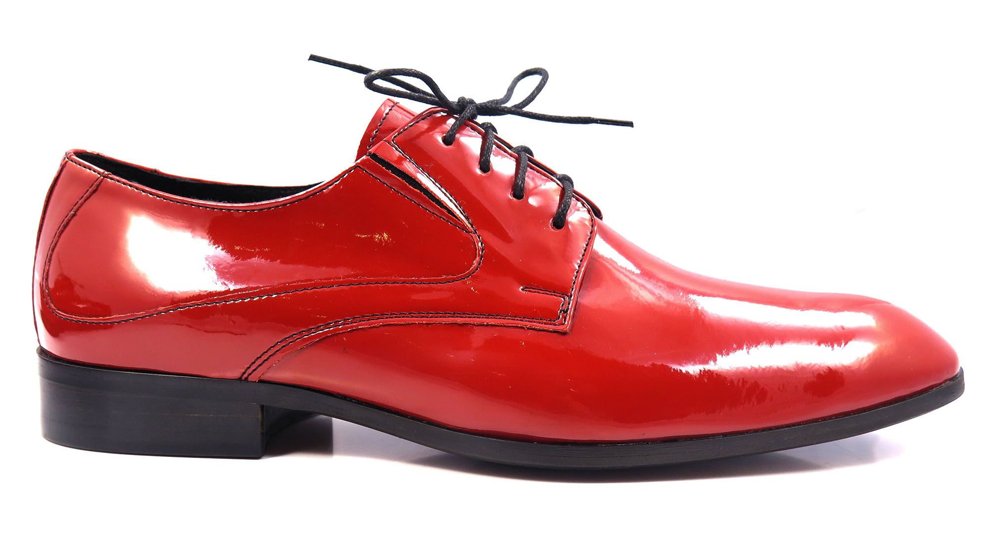 Czerwone lakierki męskie T78