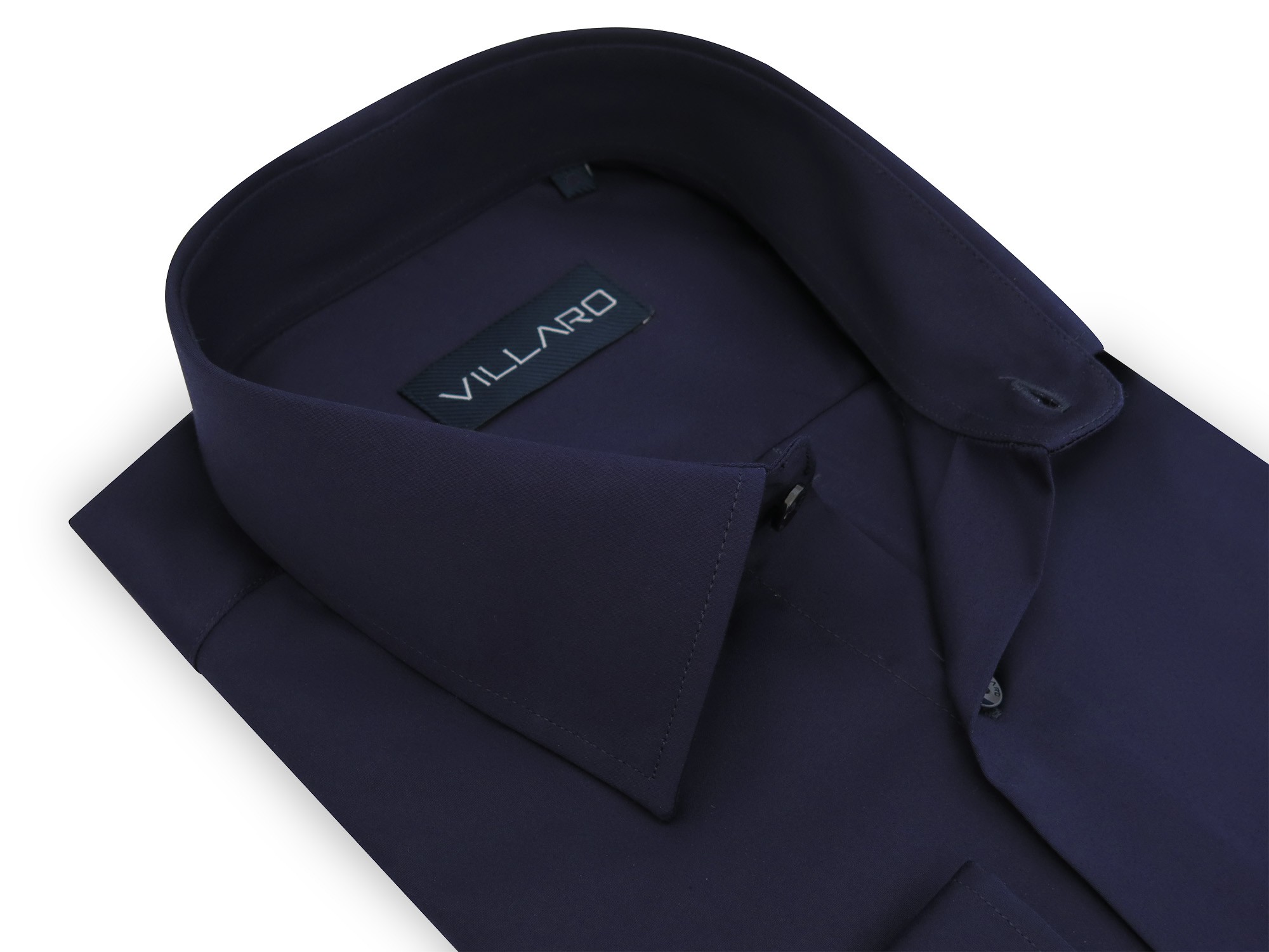 Granatowa gładka koszula męska 011G