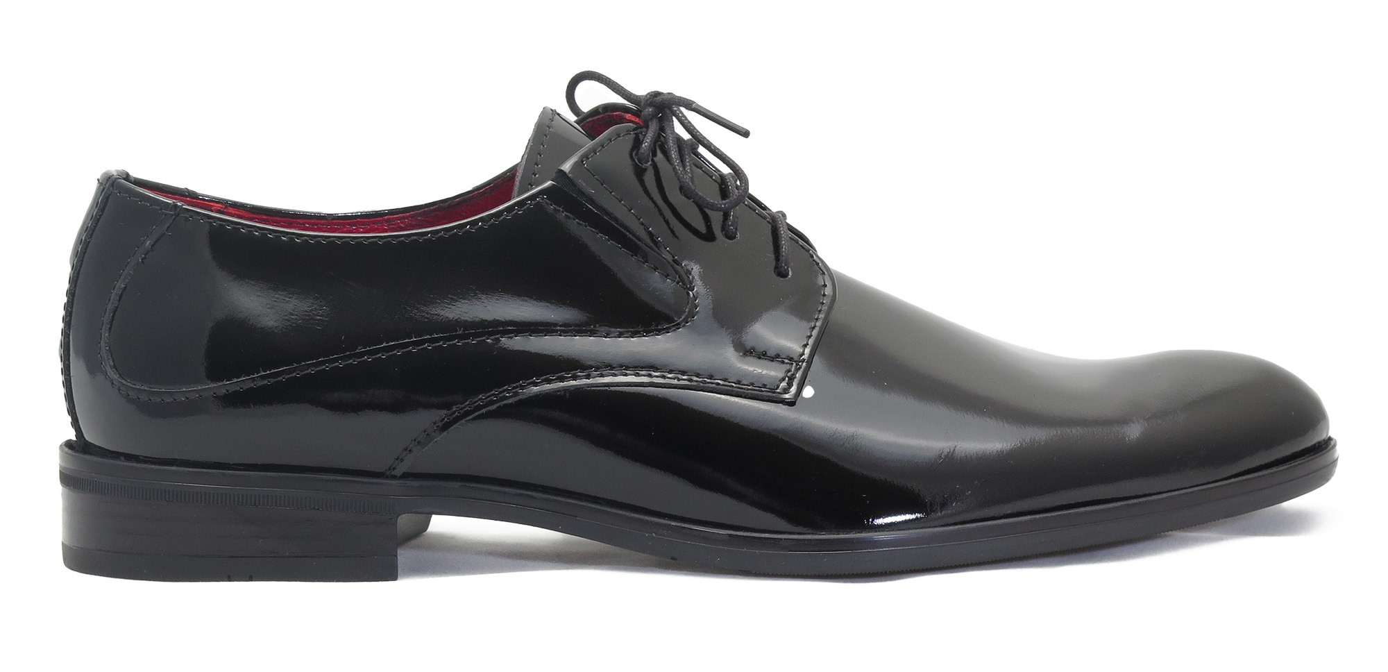 Czarne lakierki męskie Modini T220