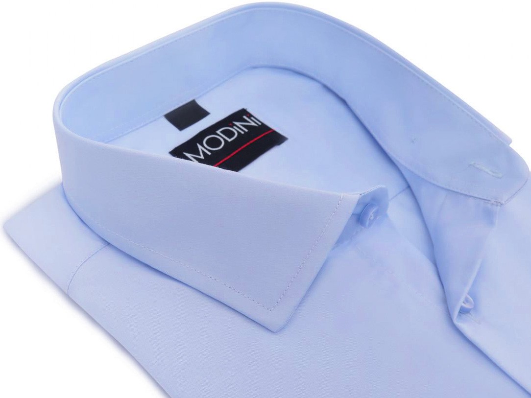 Błękitna/niebieska gładka koszula męska Y72