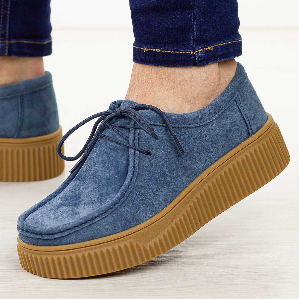 Granatowe skórzane półbuty damskie Filippo Dp7500/26