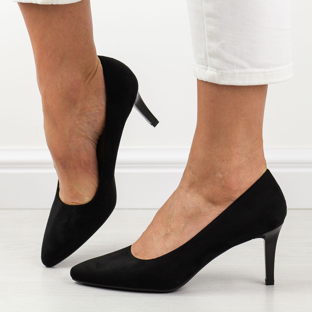 Czarne mic szpilki damskie Sergio Leone 1336