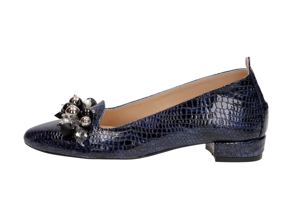 Granatowe POLSKIE lordsy damskie SUZANA 4028Y