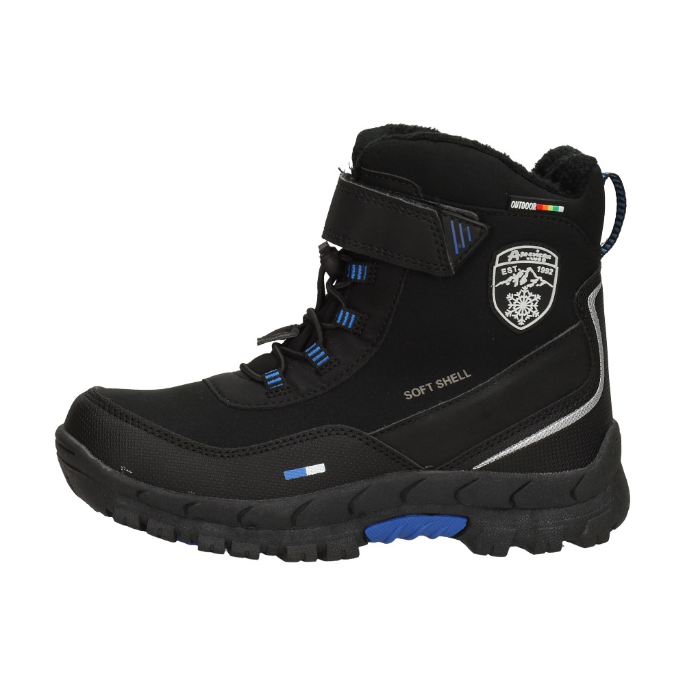 Czarne śniegowce dziecięce dla chłopca z membraną zimowe AMERICAN CLUB