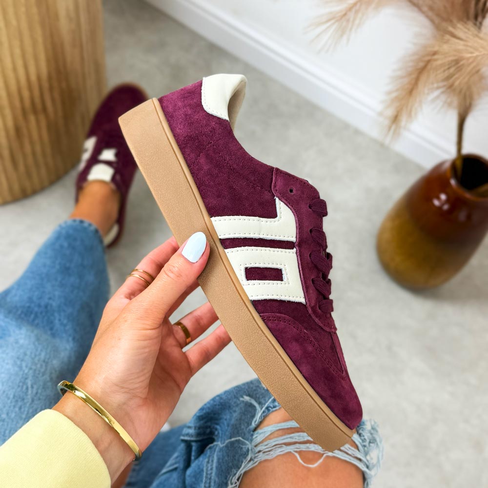 Bordowe skórzane półbuty damskie Vinceza 79557