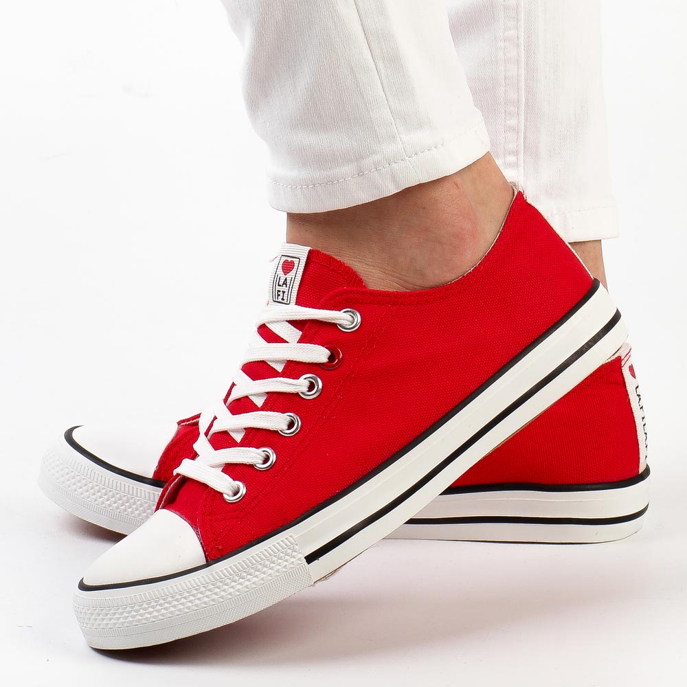Czerwone trampki damskie La.Fi 280055r