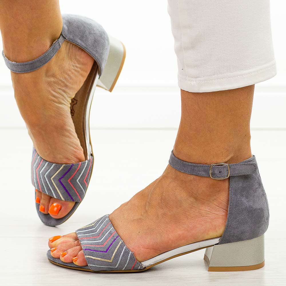 Szare sandały damskie Jezzi 2065-4