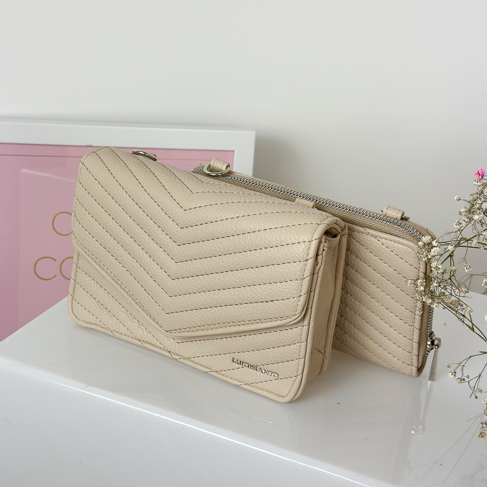 Torebka + portfel, 2 w 1 model 122 JASNY BEŻ