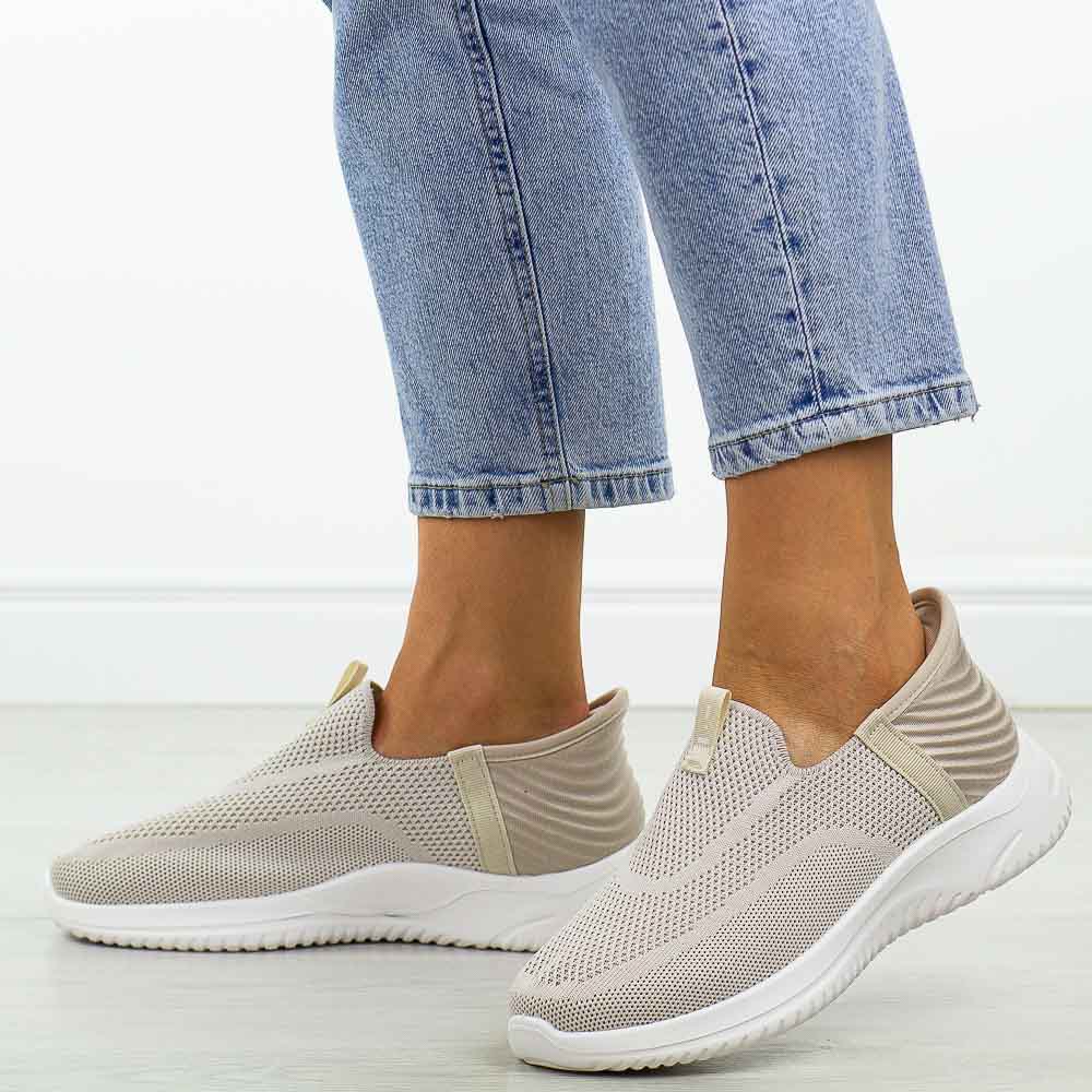 Beżowe sportowe buty damskie Potocki 01312