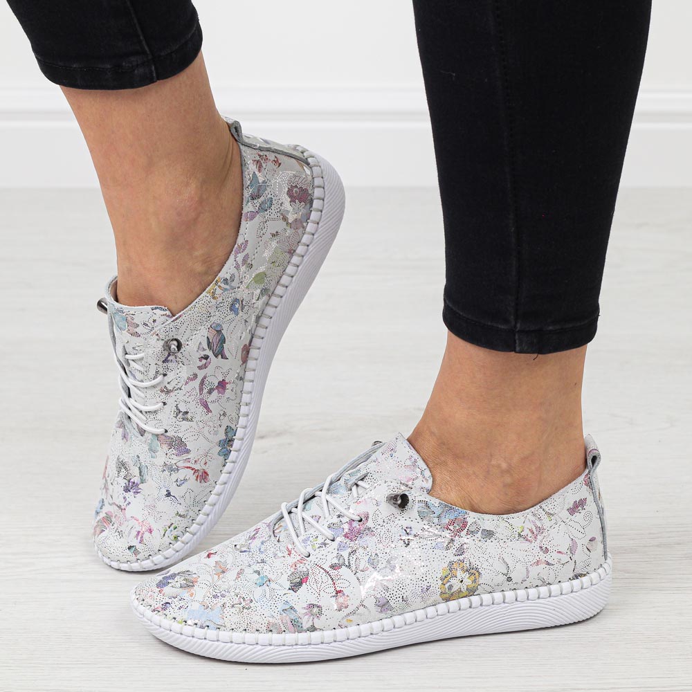 Białe FL skórzane półbuty damskie T.Sokolski 2023