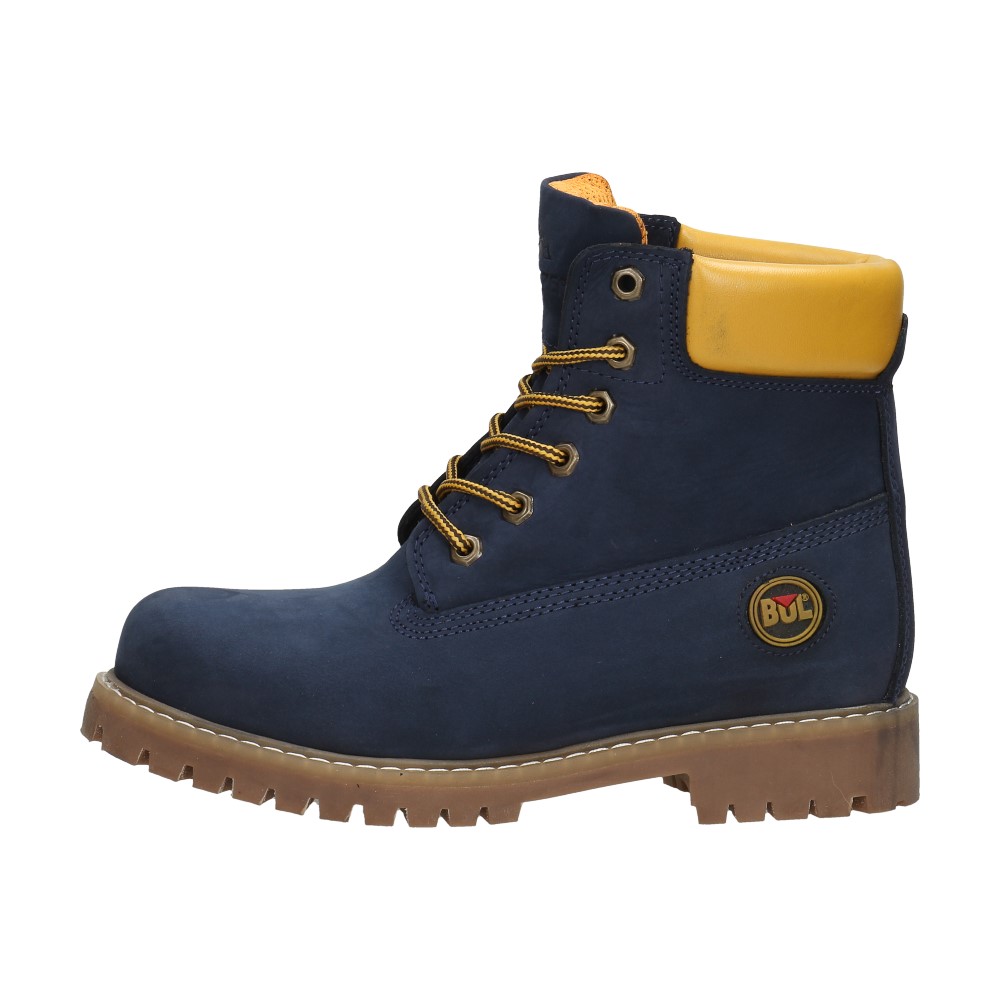 Granatowe skórzane trapery damskie Bulldozer 220655