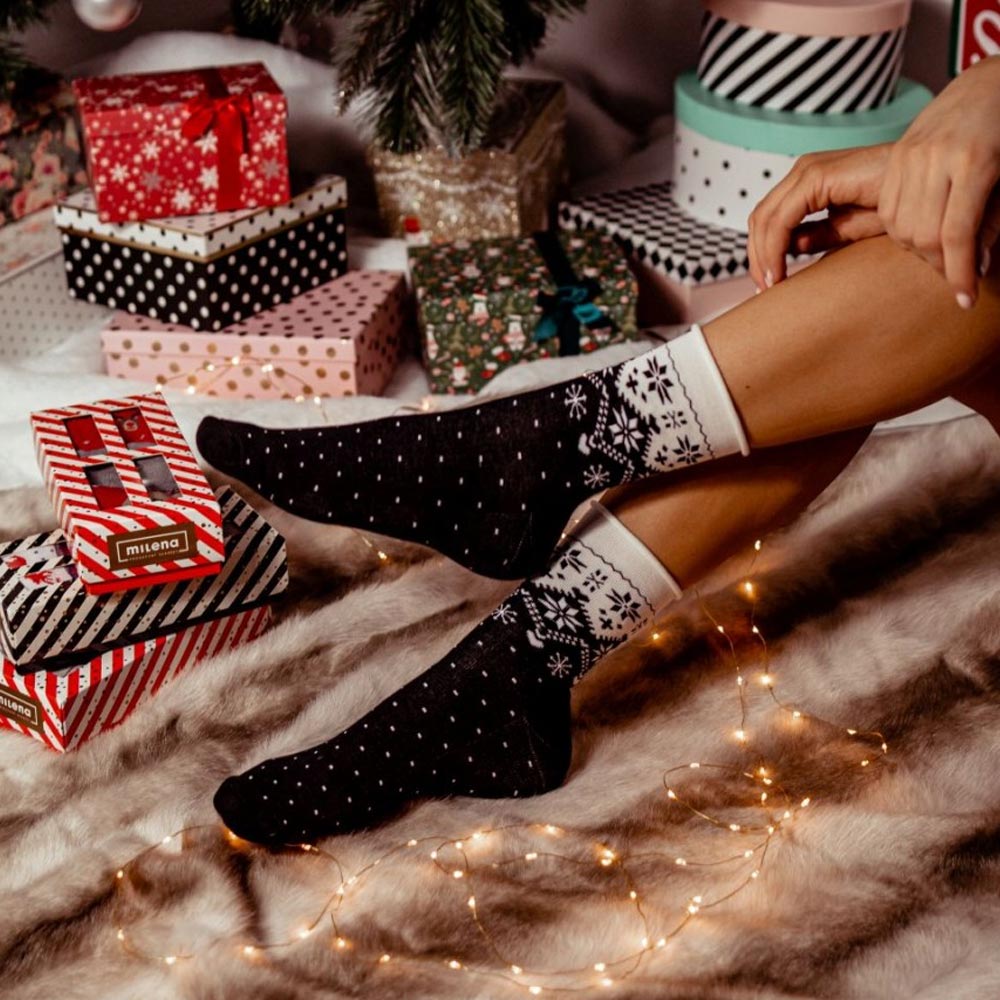 Skarpetki damskie zimowe bk 1048