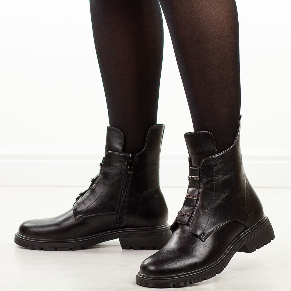 Czarne botki damskie Jezzi 2501-4