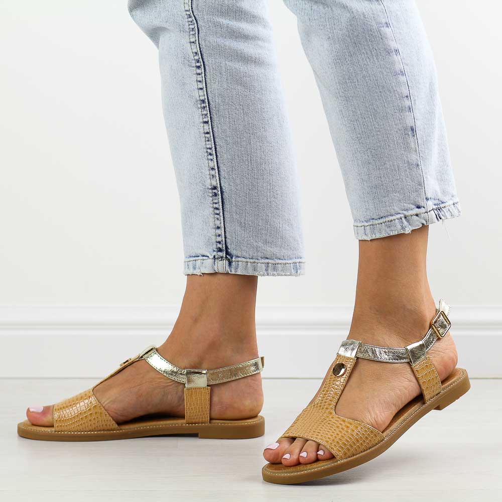 Beżowe sandały damskie Filippo Ds2099/21