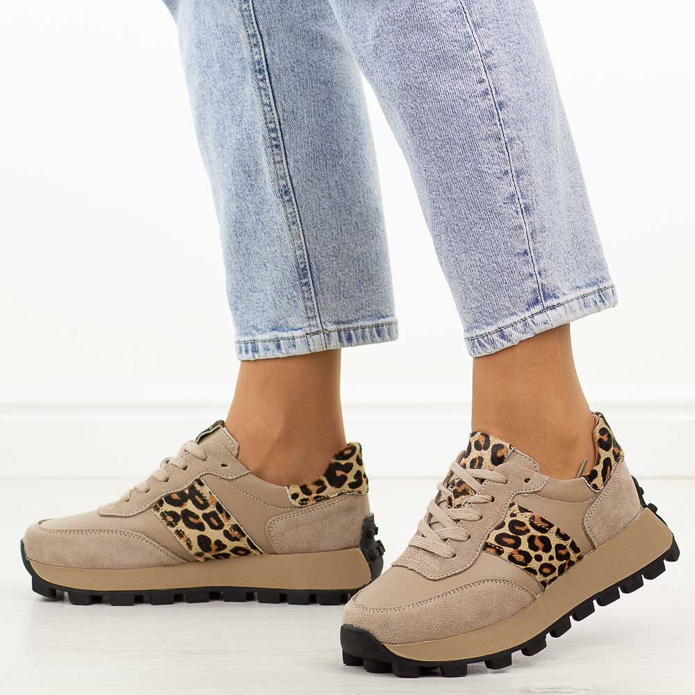 Beżowe skórzane półbuty damskie Filippo Dp7112/26