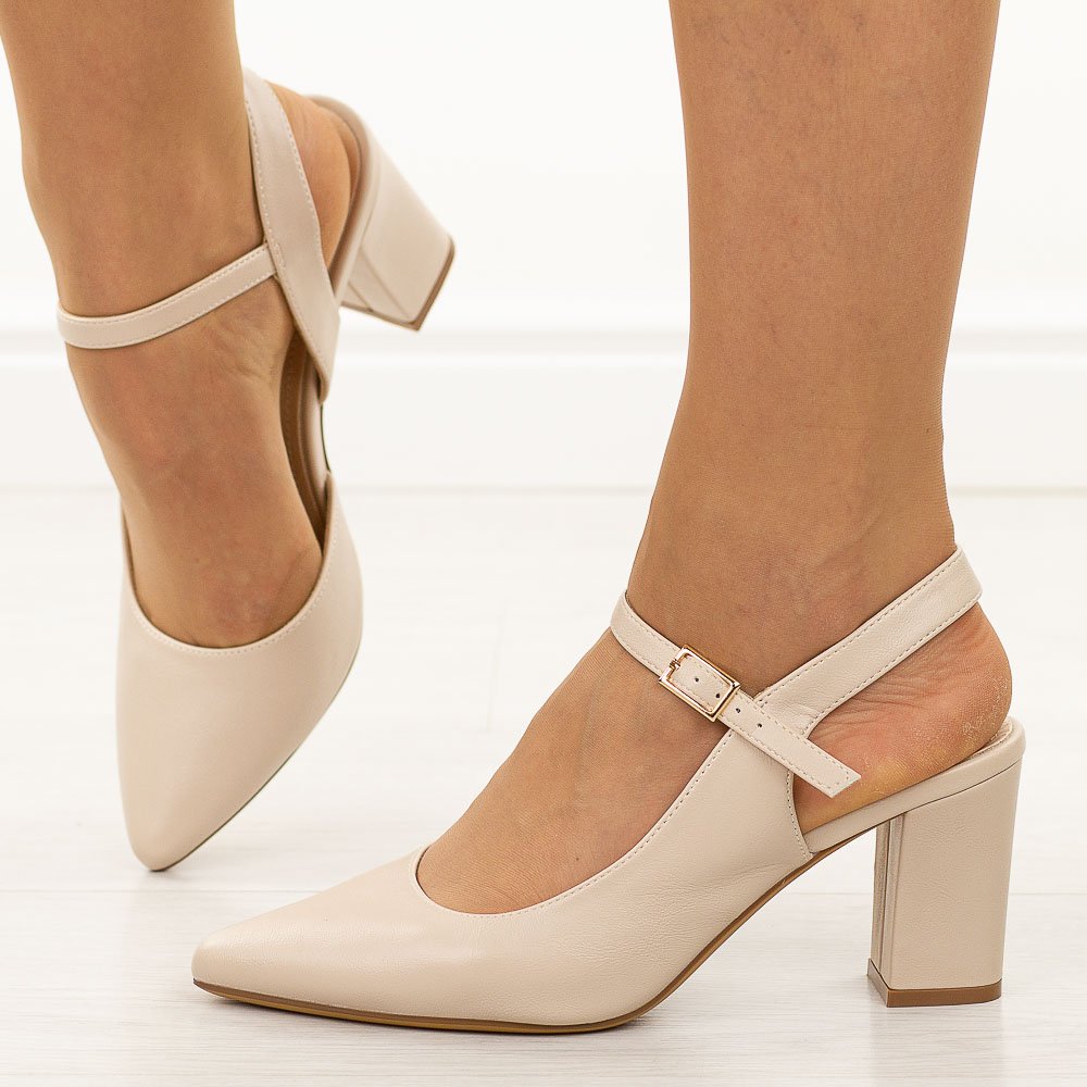 Cieliste sandały damskie na słupku z zakrytymi palcami Sergio Leone sk446