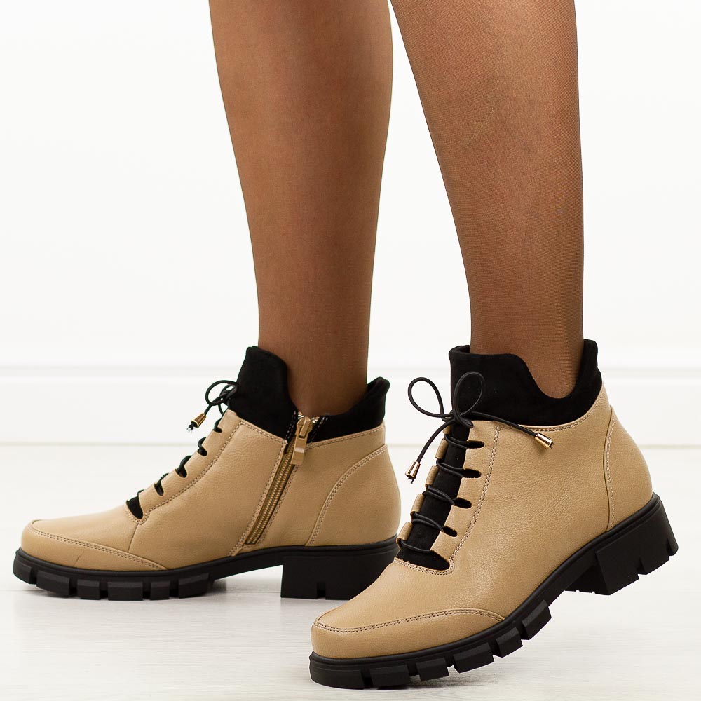 Beżowe trapery damskie Jezzi 23123-12