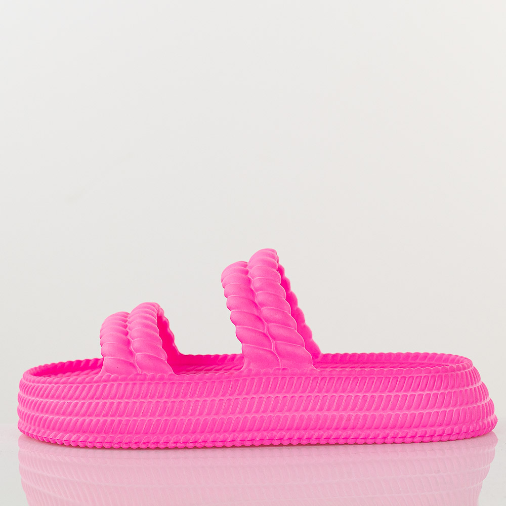 Lekkie piankowe fuksja klapki damskie DiA 51-001