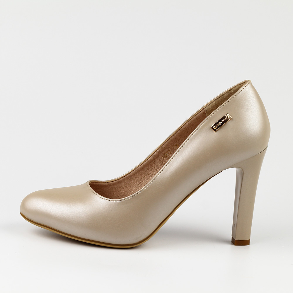 Czółenka damskie na słupku Nude Perła Sergio Leone 1457