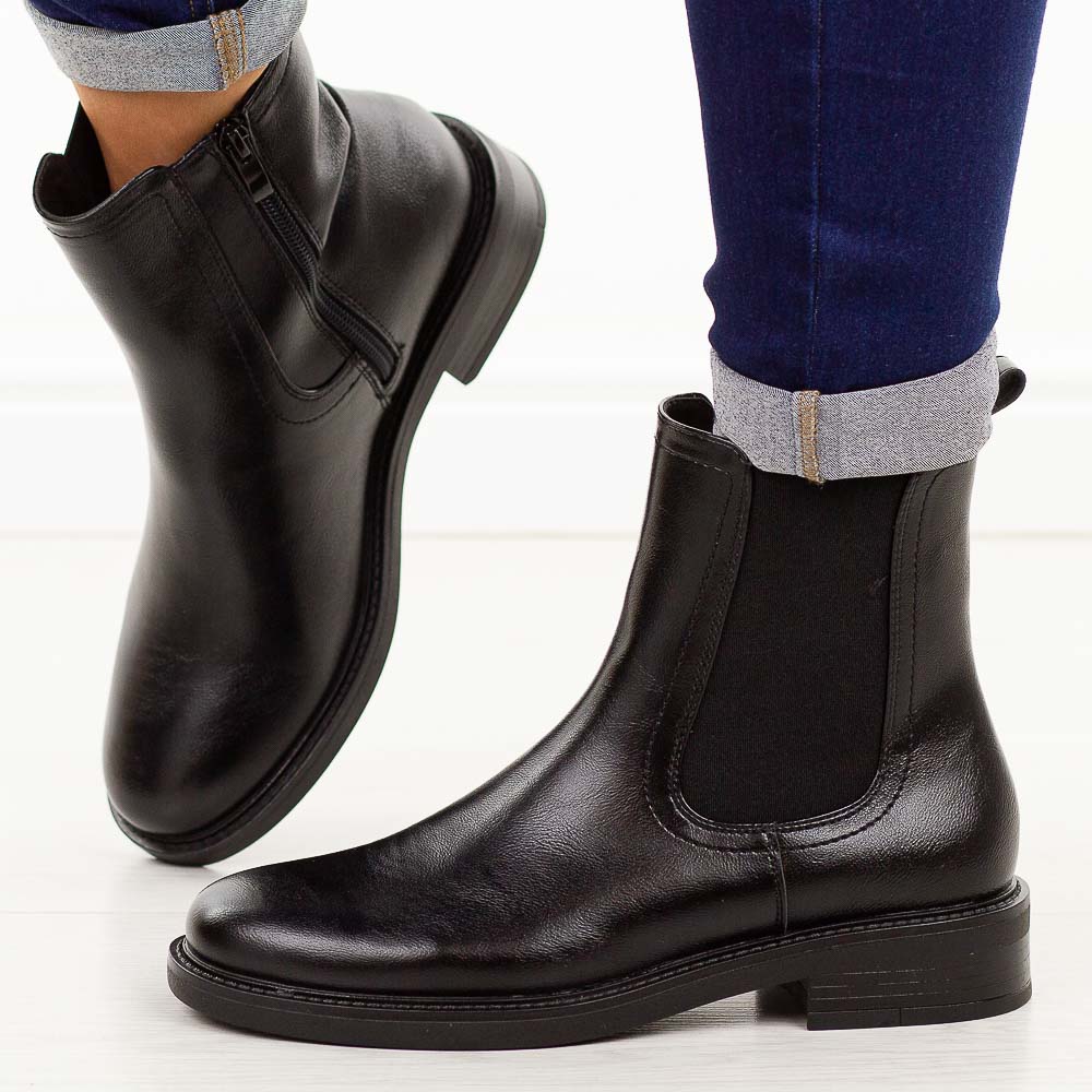 Czarne botki damskie Sergio Leone Bt25112