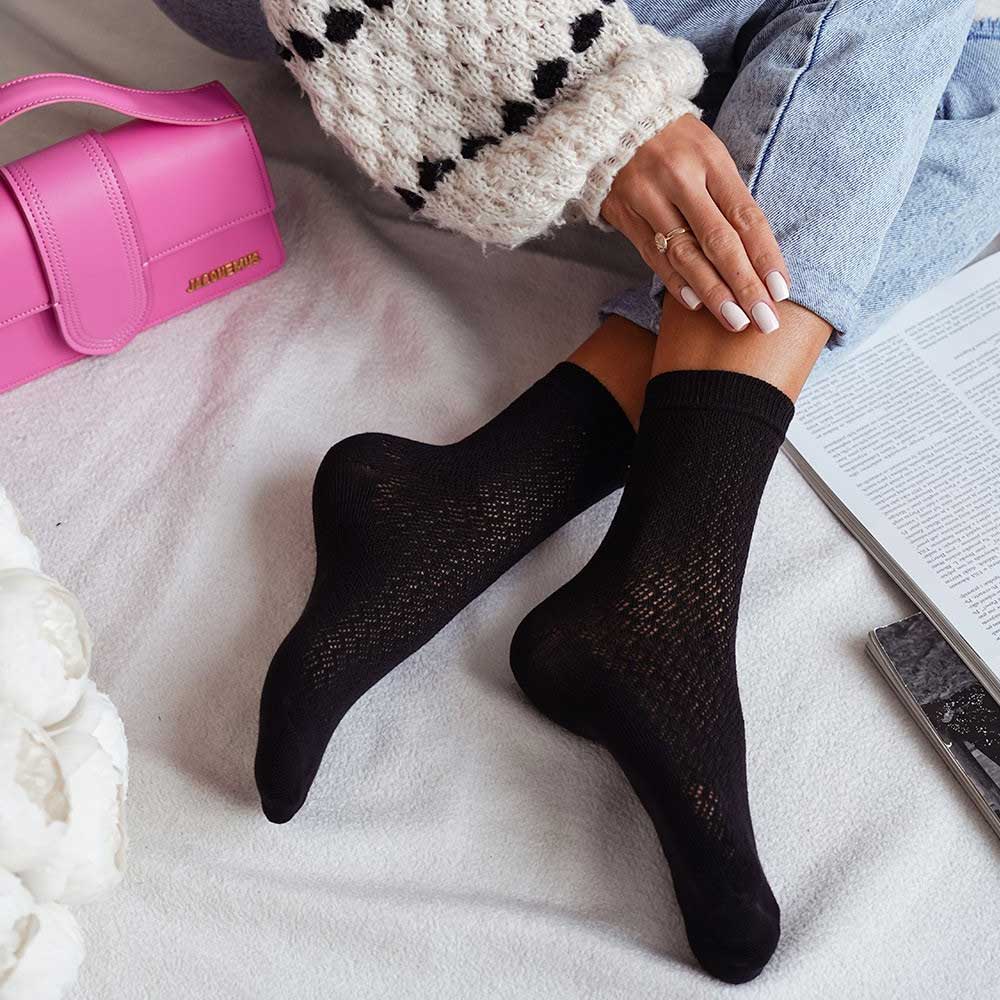 Skarpetki damskie ażurowe 1178 bk