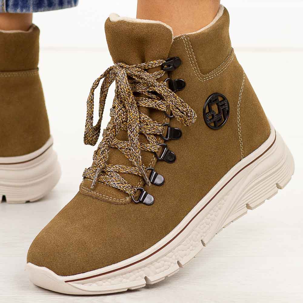 Brązowe skórzane botki damskie Filippo Dbt7290/25