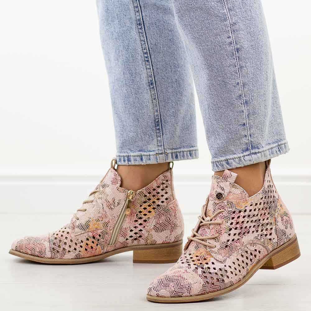 Multi ażurowe botki damskie Potocki 12091