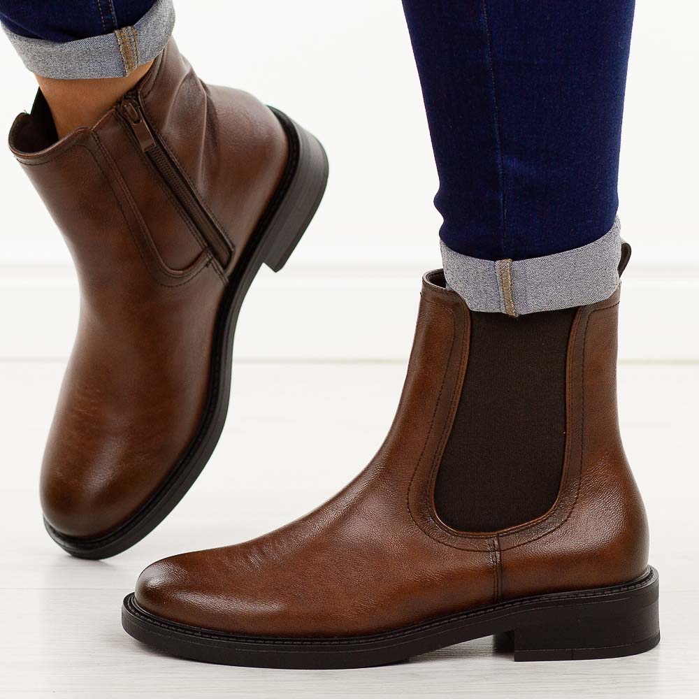 Brązowe botki damskie Sergio Leone Bt25112