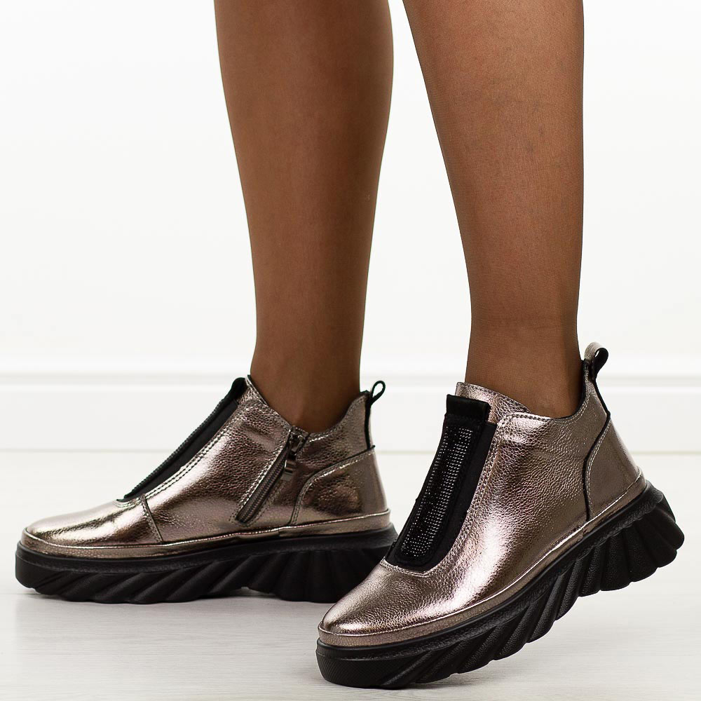 Skórzane botki damskie Filippo Dbt7426/25 GUN