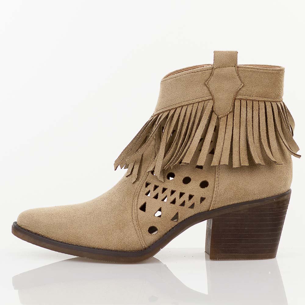 Beżowe kowbojki damskie M.Daszyński Sa261-13