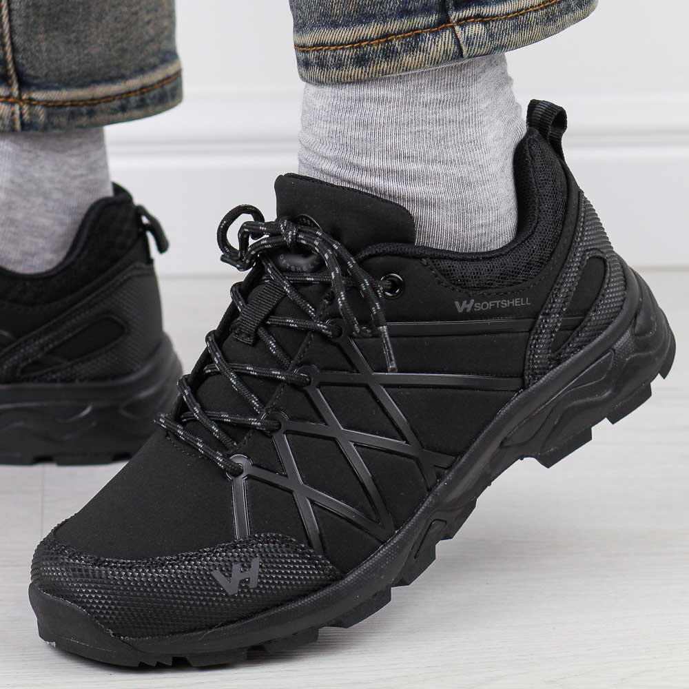Czarne półbuty trekkingowe Softshell Vanhorn 34004