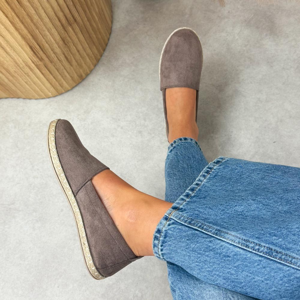 Khaki espadryle damskie, półbuty Potocki 16332