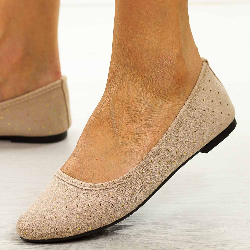 Beżowe baleriny damskie Sabatina Zh20-4