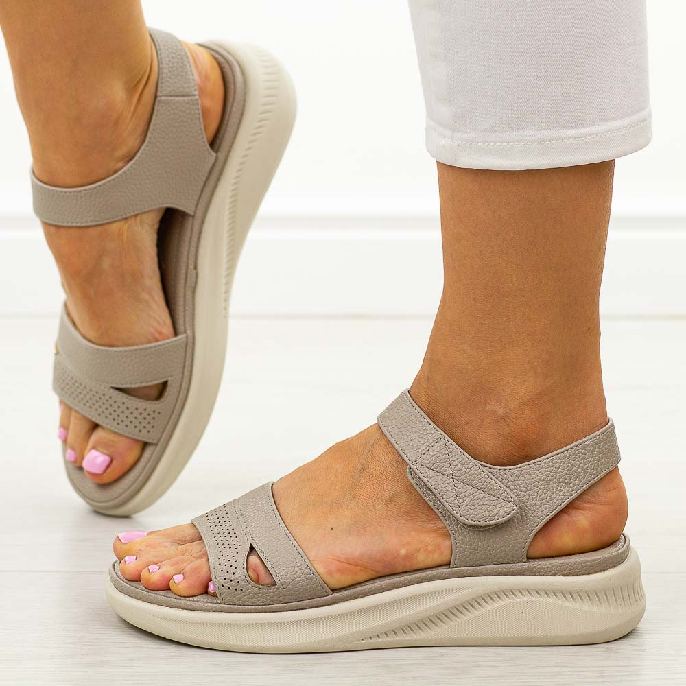 Szare sandały damskie Vinceza 92102