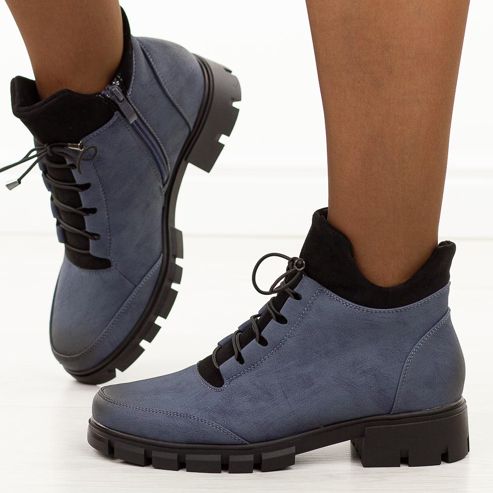 Niebieskie trapery damskie Jezzi 23123-12