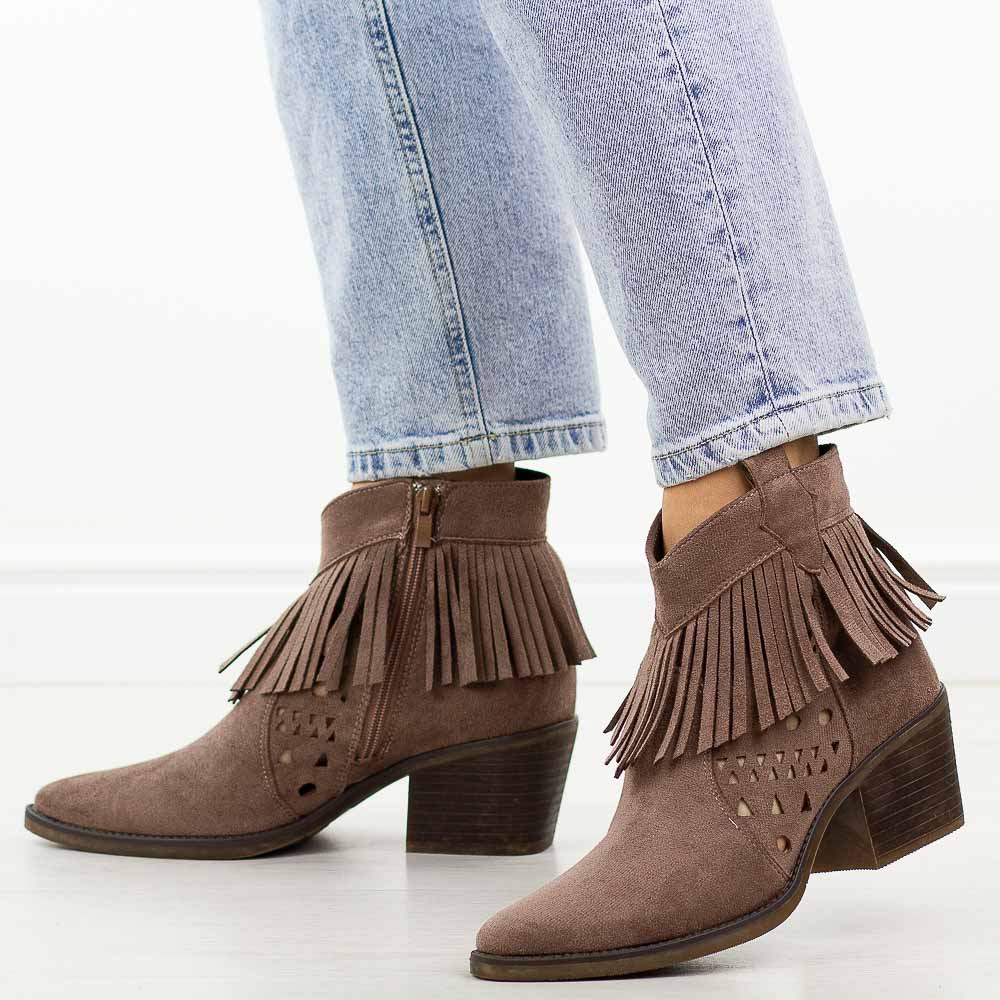 Szare kowbojki damskie M.Daszyński Sa261-13