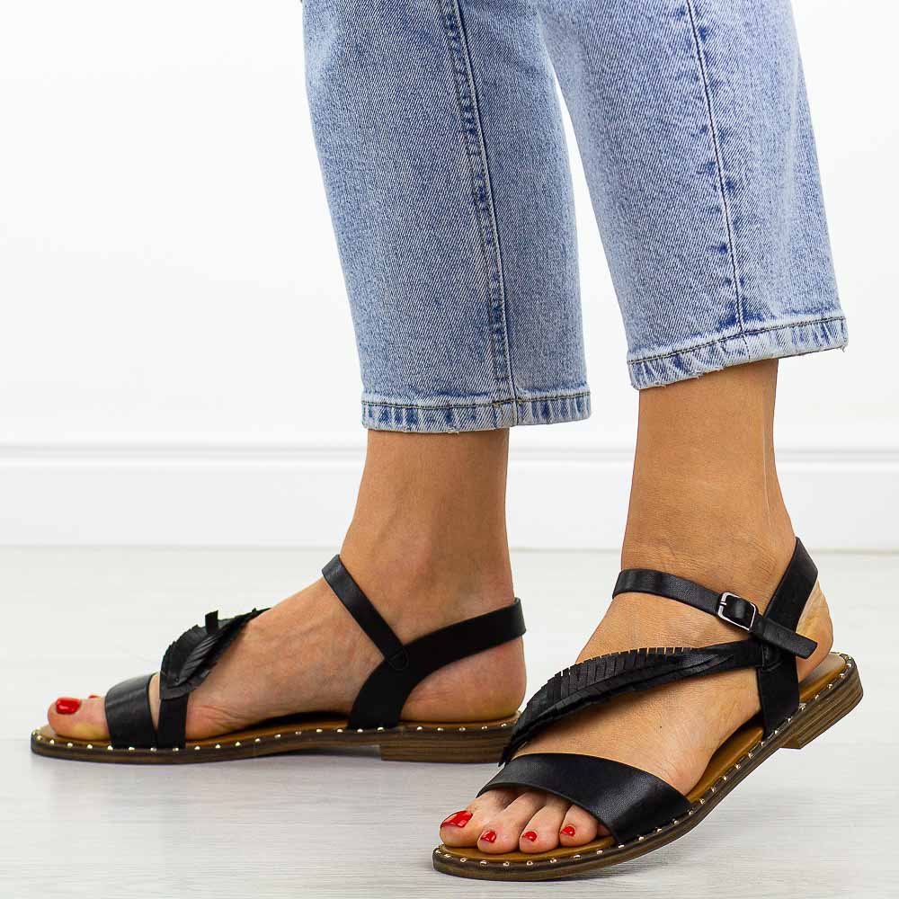 Czarne sandały damskie T.Sokolski 336