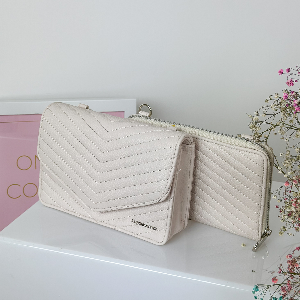 Torebka + portfel, 2 w 1 model 122 ECRU