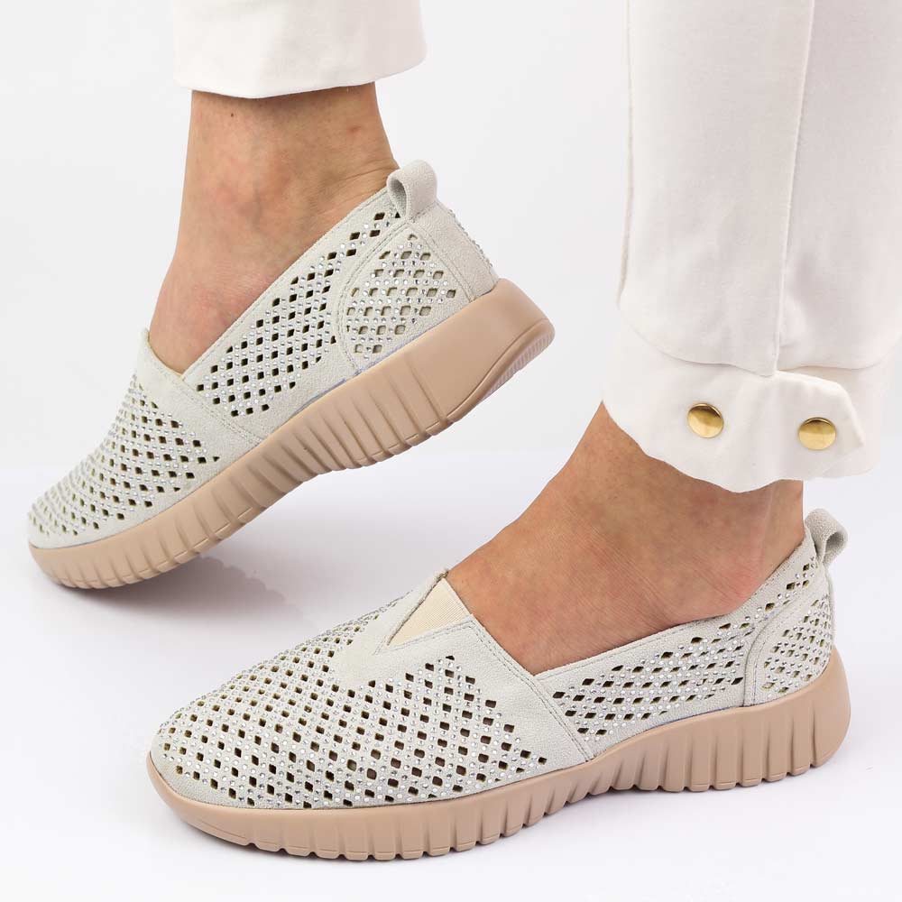 Szare półbuty damskie Jezzi 2270-3