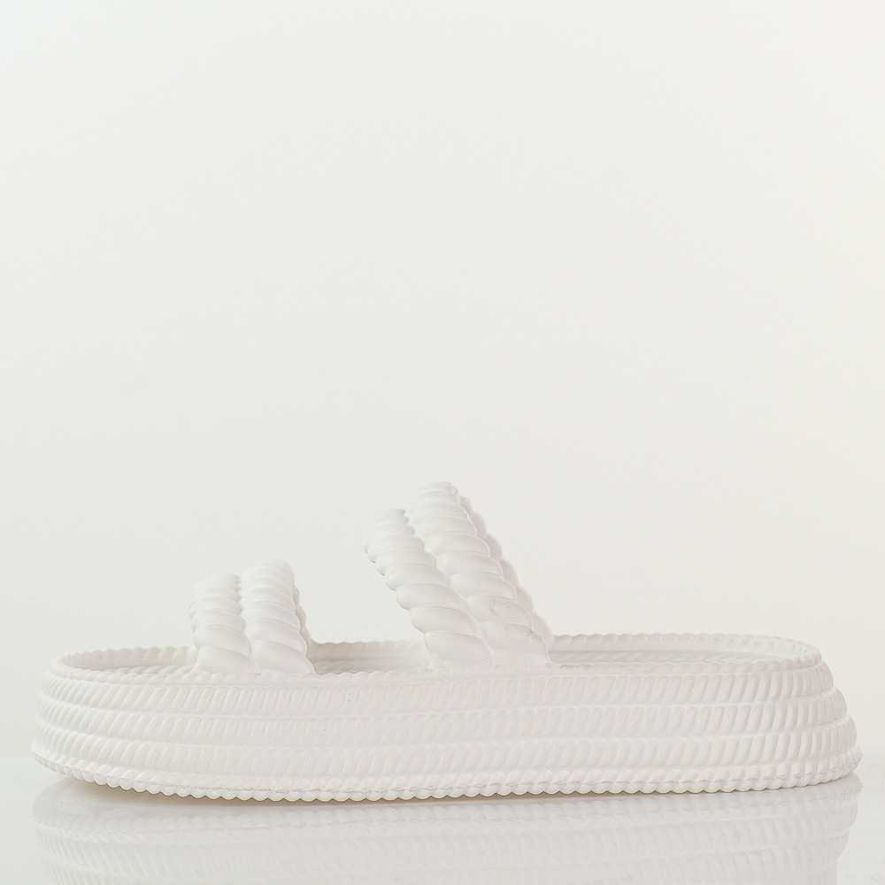 Białe lekkie piankowe klapki damskie DiA 51-001