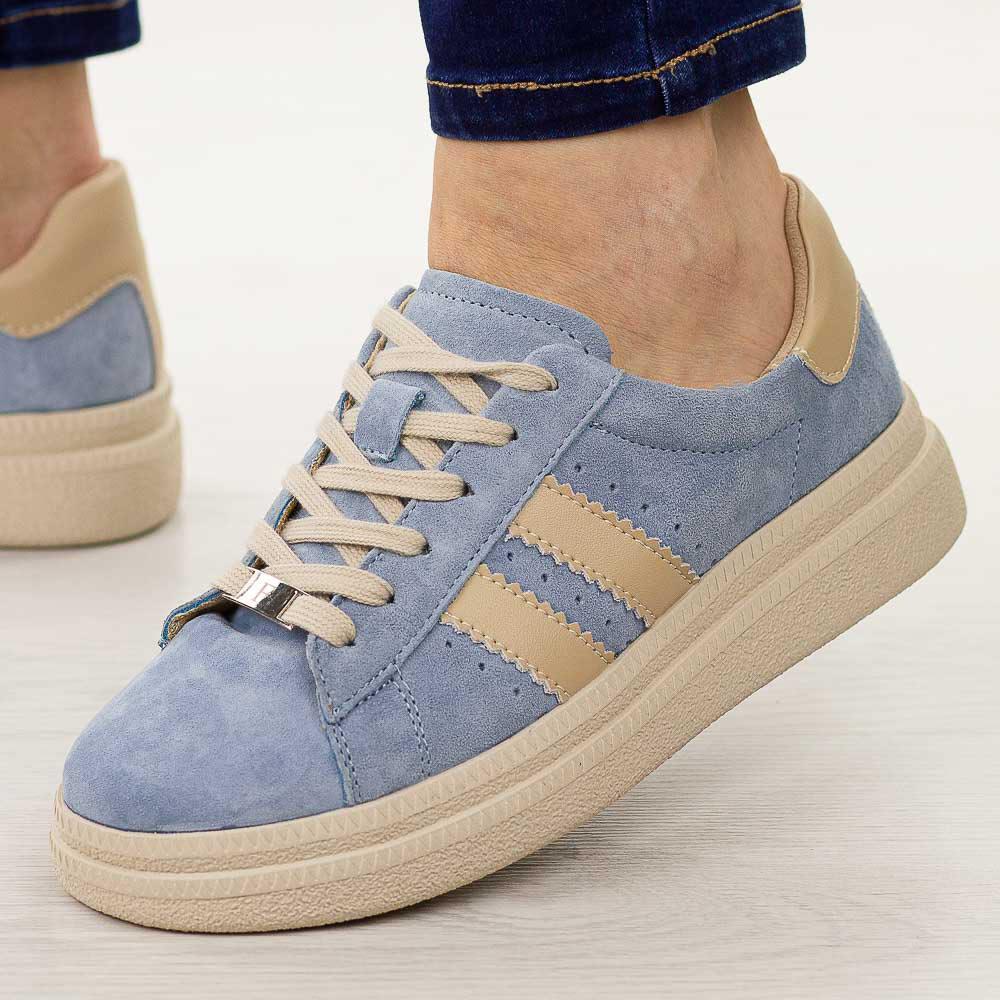 Niebieskie skórzane półbuty damskie Filippo Dp7499/26