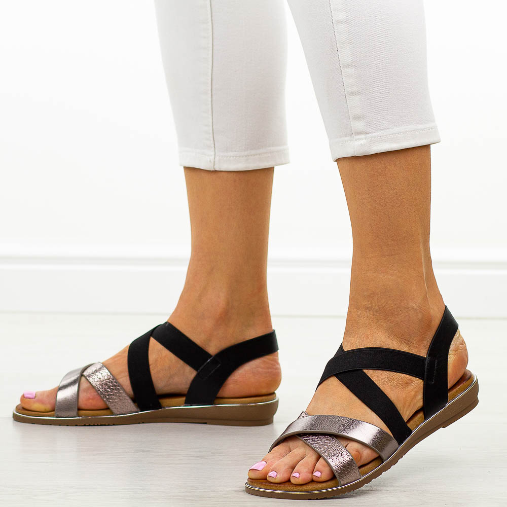 Srebrne sandały damskie Vinceza 17380