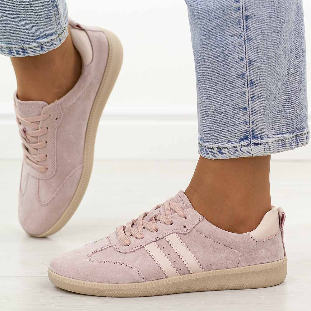 Różowe skórzane półbuty damskie Filippo Dp7508/26