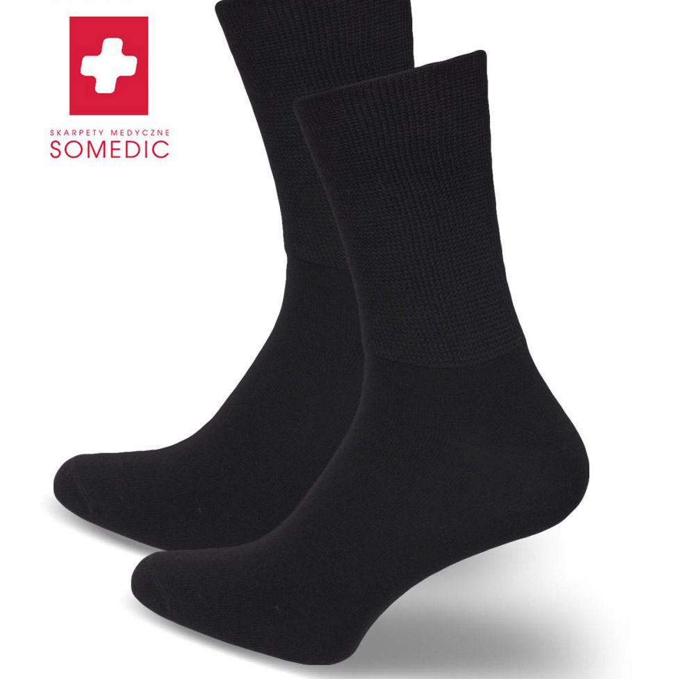 Czarne skarpetki medyczne SOMEDIC 755