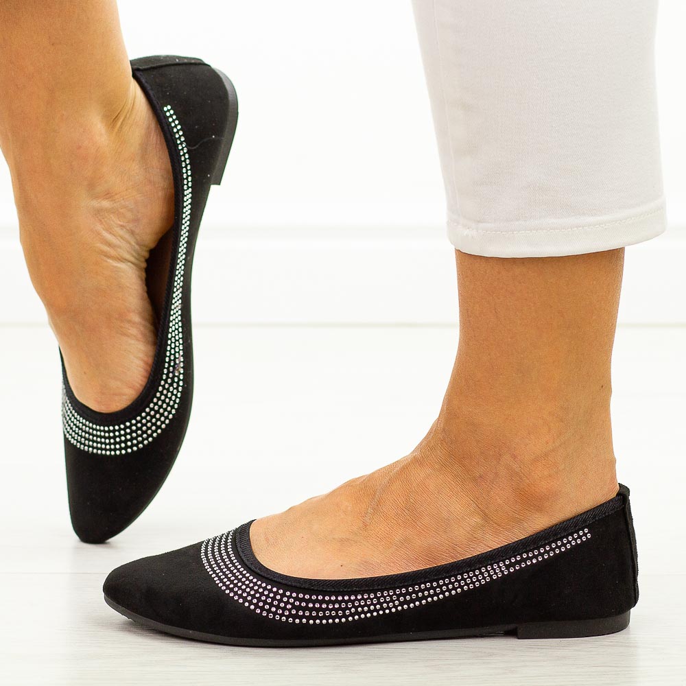 Czarne baleriny damskie Sabatina Zh20-5